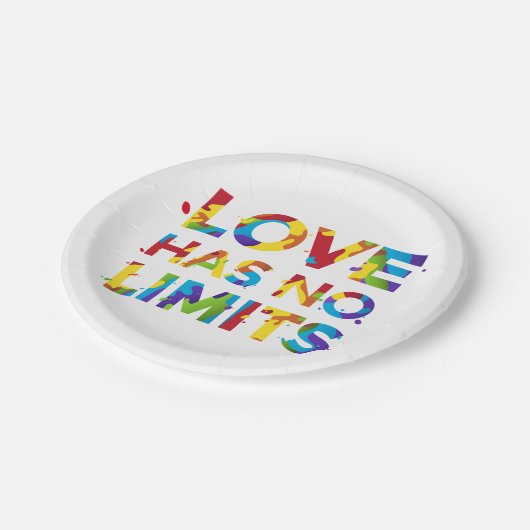 Assiettes En Carton L'amour n'a pas de limites (Angle)