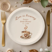 Assiettes En Carton L'amour rustique brasse la Fête des mariées de caf