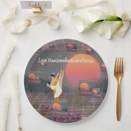 Assiettes En Carton L'amour transcende le multivers (Mariage)