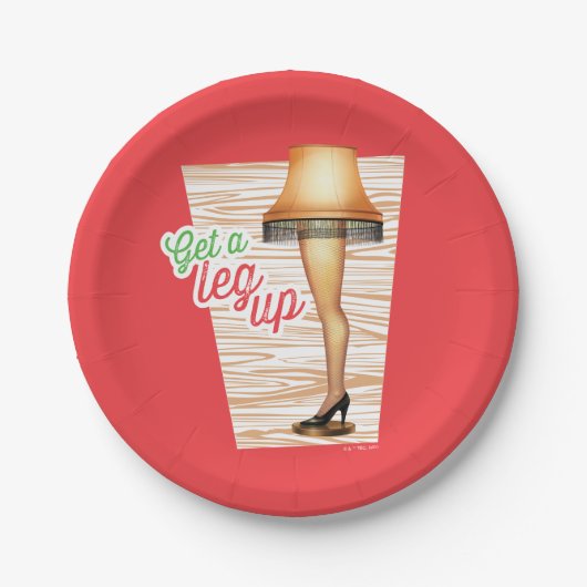 Assiettes En Carton Lampe d'histoire de Noël | Leg Up (Devant)