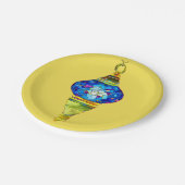 Assiettes En Carton Lampes turques bleues mosaïque art aquarelle (Angle)