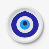 Assiettes En Carton L'amulette turque a appelé Nazar (Devant)