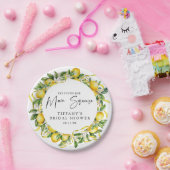 Assiettes En Carton Lancement de la Mariée aux Citrons Citrus Modernes (Fête)