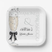 Assiettes En Carton Lancement de mariage élégant en verre en forme d'a (Recto)