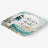 Assiettes En Carton Lancement de mariage phare nautique (Angulaire)