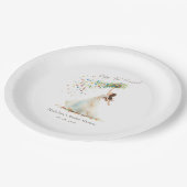 Assiettes En Carton Lancement de mariage rustique à l'aquarelle de fle (Angle)