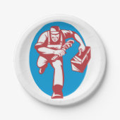 Assiettes En Carton Lancer le plombier (Devant)