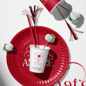 Assiettes En Carton Lancez l'Amore Rouge Mariage