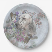 Assiettes En Carton L'Anglais Setter Portrait, art (Devant)