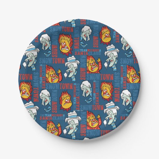 Assiettes En Carton L'ANNÉE SANS Snowtown Showdown SANTA CLAUS™ (Devant)