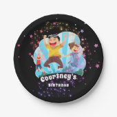 Assiettes En Carton L'anniversaire de enfant de saut de partie de (Devant)