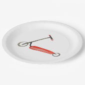 Assiettes En Carton L'anniversaire de peu d'enfant rouge de scooter (Angle)