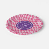 Assiettes En Carton L'anniversaire nommé fait sur commande plaque (Angle)