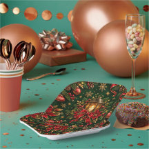 Lanterne de Noël Élégante Motif de Baies de FêteCa