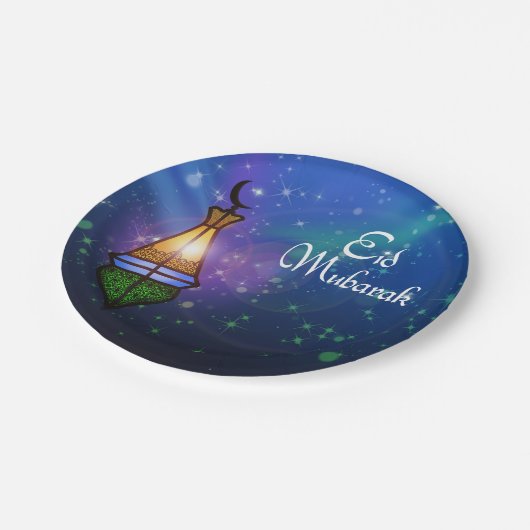 Assiettes En Carton Lanterne magique Ramadan - Plaque en papier (Angle)