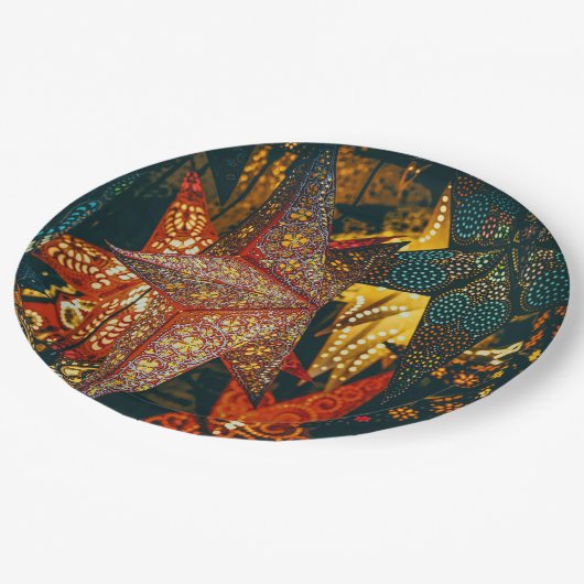 Assiettes En Carton Lanternes (Angle)