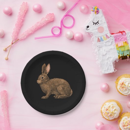 Assiettes En Carton Lapin 2 (Fête)