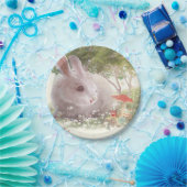 Assiettes En Carton Lapin avec Fleurs (Fête)