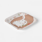 Assiettes En Carton Lapin avec Tulips Spring Holiday Rabbit (Angulaire)