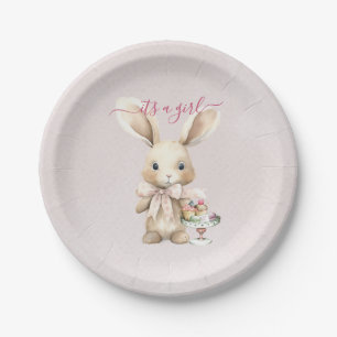Assiettes En Carton Lapin Baby shower fille