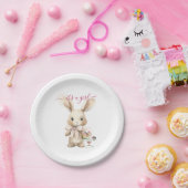 Assiettes En Carton Lapin Baby shower fille (Fête)