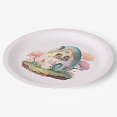 Assiettes En Carton Lapin Bunny Pink Pastel (Angle)