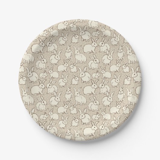 Assiettes En Carton Lapin Céleste lapins Bonanza - motif. (Devant)