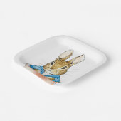 Assiettes En Carton Lapin classique assis dans un pot de plante (Angulaire)