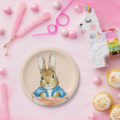 Assiettes En Carton Lapin classique assis dans un pot de plante (Fête)
