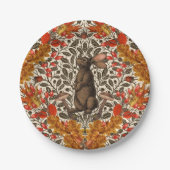 Assiettes En Carton Lapin d'automne sur blanc (Devant)