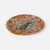 Assiettes En Carton Lapin d'automne sur blanc (Angle)