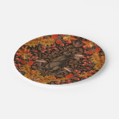 Assiettes En Carton Lapin d'automne sur brun (Angle)