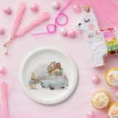Assiettes En Carton Lapin de Noël Pierre et voiture (Fête)