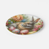 Assiettes En Carton Lapin de Pâques (Angle)