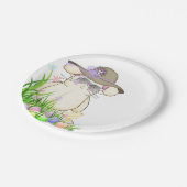 Assiettes En Carton Lapin de Pâques et poussin (Angle)