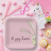 Assiettes En Carton Lapin de Pâques sur les Pois (Fête)
