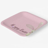 Assiettes En Carton Lapin de Pâques sur les Pois (Angulaire)