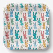 Assiettes En Carton Lapin Dessin Animé Multicolore (Recto)