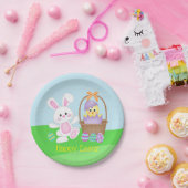 Assiettes En Carton Lapin Et Bébé De Pâques (Fête)