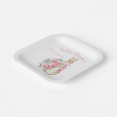 Assiettes En Carton Lapin Lapin Baby shower rose (Angulaire)