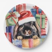 Assiettes En Carton Lapin Lapin Lapin Lop Noël (Devant)