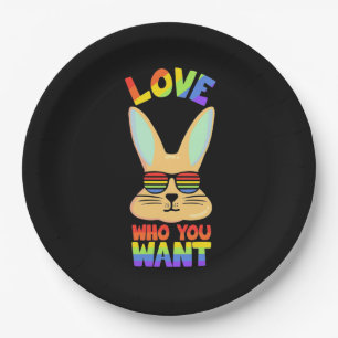 Assiettes En Carton Lapin lesbien LGBT