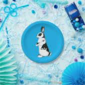 Assiettes En Carton Lapin : Noir et Blanc (Fête)