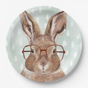 Assiettes En Carton Lapin Quatre-Eyed du forestier  