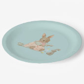 Assiettes En Carton Lapin Rose fille (Angle)