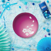 Assiettes En Carton Lapins à neiges et Sakura (Fête)