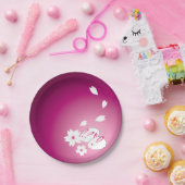 Assiettes En Carton Lapins à neiges et Sakura (Fête)