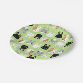 Assiettes En Carton Lapins de Kawaii Bunny (Angle)