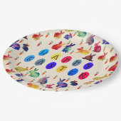 Assiettes En Carton Lapins de Pâques Plaques de papier personnalisées (Angle)