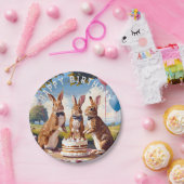 Assiettes En Carton Lapins En Bow Cravate fête d'anniversaire (Fête)